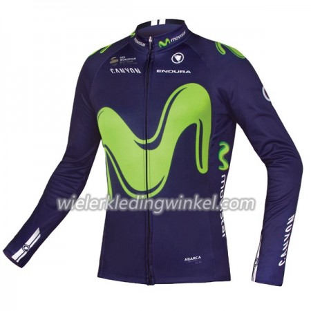 Wielershirt 2017 Movistar Team N001 Lange Mouw